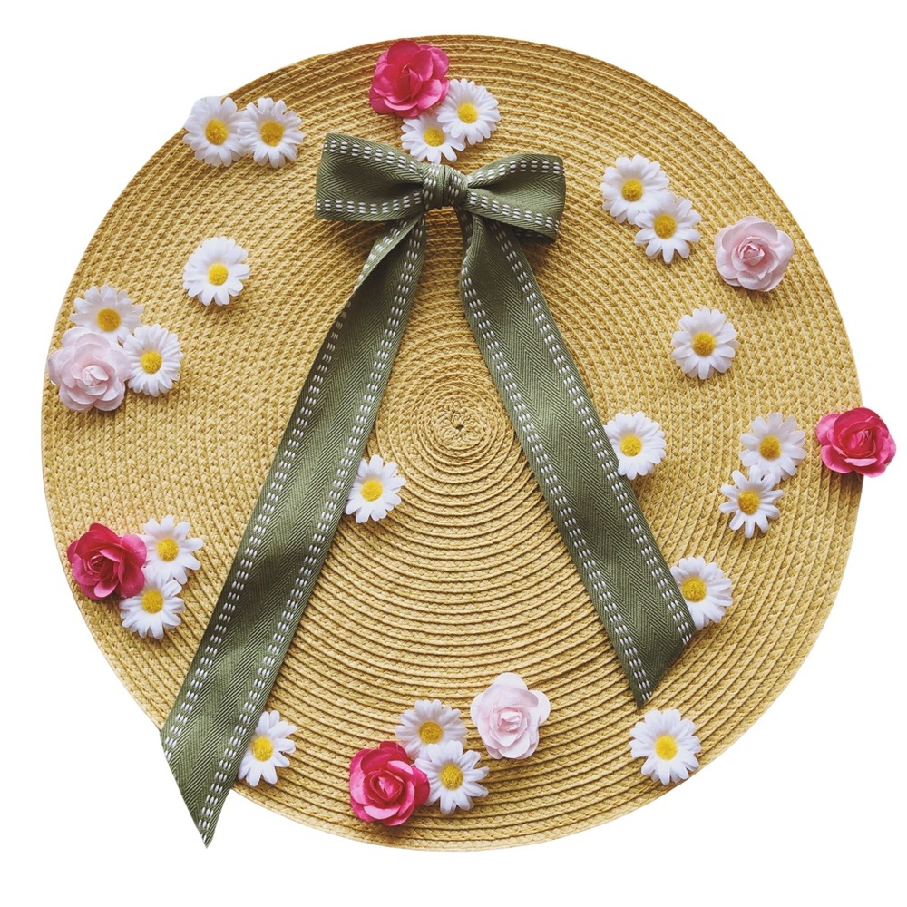 Green Woven Hair Bow